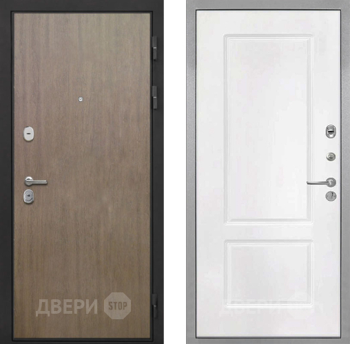 Входная металлическая Дверь Интекрон (INTECRON) Гектор Венге Коричневый КВ-2 Белый матовый в Волоколамске