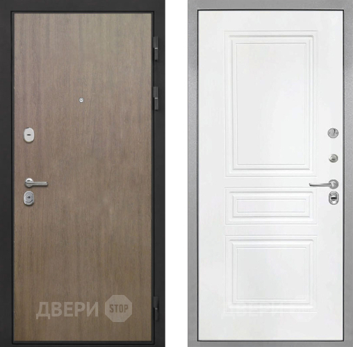 Дверь Интекрон (INTECRON) Гектор Венге Коричневый ФЛ-243 Белый матовый в Волоколамске