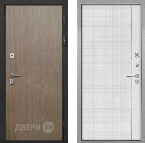 Входная металлическая Дверь Интекрон (INTECRON) Гектор Венге Коричневый В-07 с молдингом Лофт белый в Волоколамске