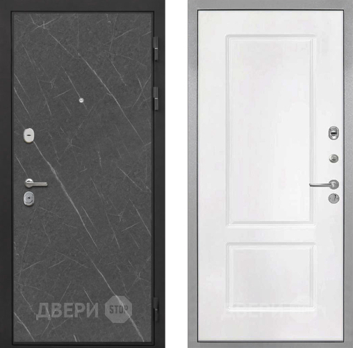 Входная металлическая Дверь Интекрон (INTECRON) Гектор Гранит Лава Оникс КВ-2 Белый матовый в Волоколамске