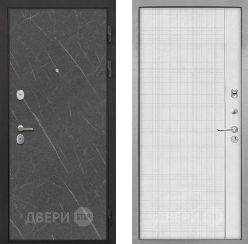 Входная металлическая Дверь Интекрон (INTECRON) Гектор Гранит Лава Оникс В-07 с молдингом Лофт белый в Волоколамске