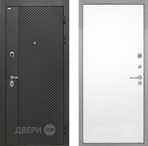 Входная металлическая Дверь Интекрон (INTECRON) Олимпия Black 4К Гладкая Силк Сноу в Волоколамске
