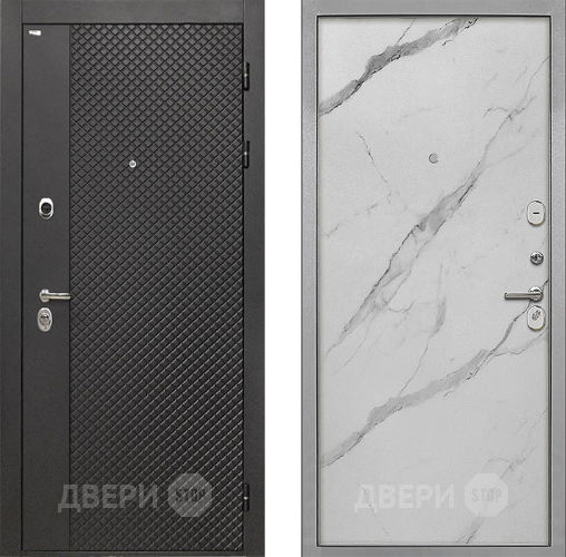 Дверь Интекрон (INTECRON) Олимпия Black 4К Гладкая Мрамор натуральный арктик в Волоколамске