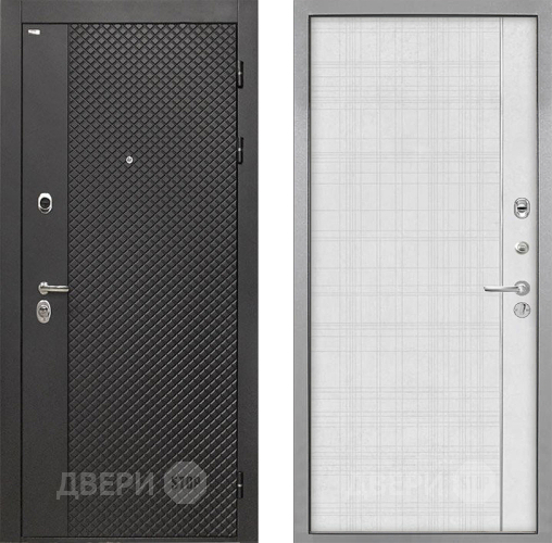 Входная металлическая Дверь Интекрон (INTECRON) Олимпия Black 4К В-07 с молдингом Лофт белый в Волоколамске