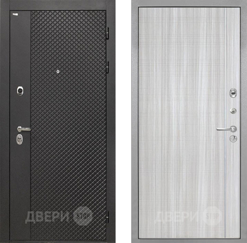 Входная металлическая Дверь Интекрон (INTECRON) Олимпия Black 4К В-07 с молдингом Сандал белый в Волоколамске
