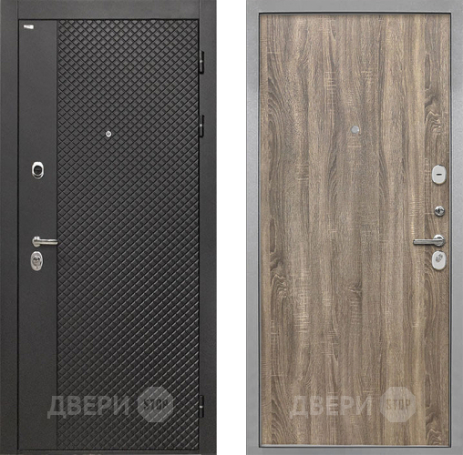 Входная металлическая Дверь Интекрон (INTECRON) Олимпия Black 4К Гладкая Дуб турин в Волоколамске