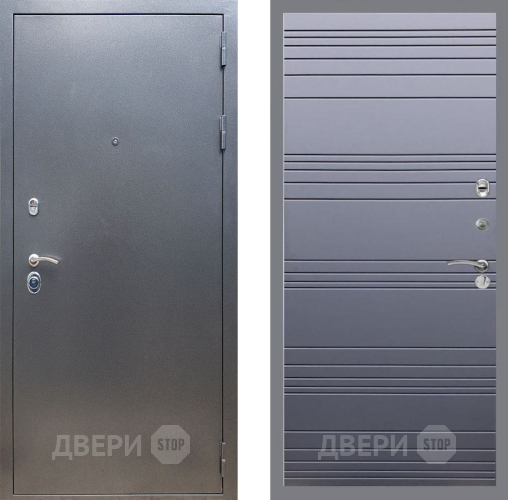 Входная металлическая Дверь Рекс (REX) 11 Line Силк титан в Волоколамске