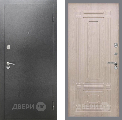Дверь Рекс (REX) 2А Серебро Антик FL-2 Беленый дуб в Волоколамске