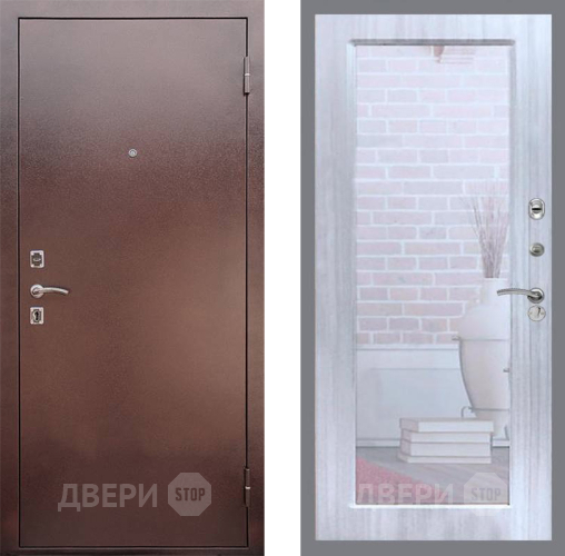 Входная металлическая Дверь Рекс (REX) 1 Зеркало Пастораль Сандал белый в Волоколамске