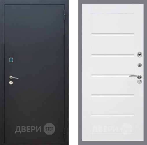 Входная металлическая Дверь Рекс (REX) 1A Черный Муар Сити Белый ясень в Волоколамске