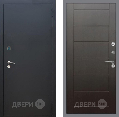 Входная металлическая Дверь Рекс (REX) 1A Черный Муар Сити Венге в Волоколамске