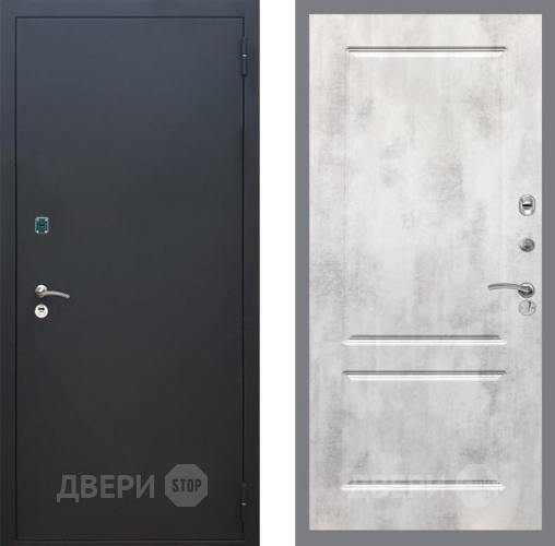 Дверь Рекс (REX) 1A Черный Муар FL-117 Бетон светлый в Волоколамске