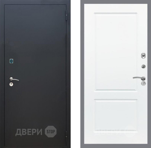 Входная металлическая Дверь Рекс (REX) 1A Черный Муар FL-117 Силк Сноу в Волоколамске