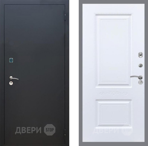 Входная металлическая Дверь Рекс (REX) 1A Черный Муар Смальта Силк Сноу в Волоколамске