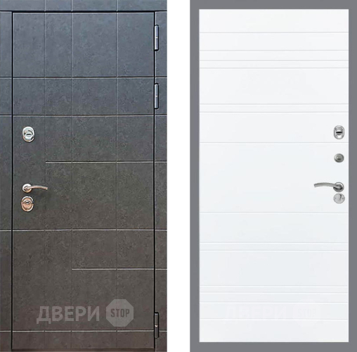 Входная металлическая Дверь Рекс (REX) 21 Line Силк Сноу в Волоколамске