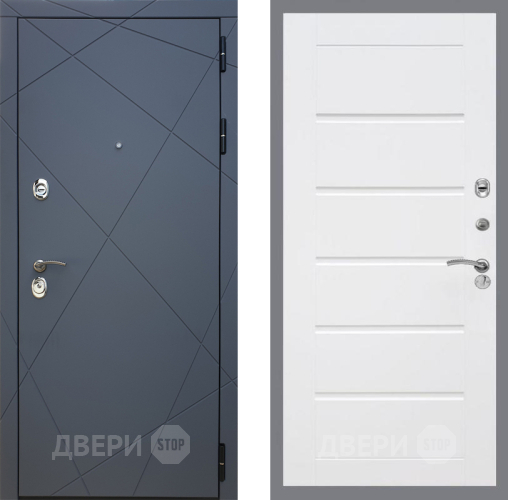 Дверь Рекс (REX) 13 Силк Титан Сити Белый ясень в Волоколамске