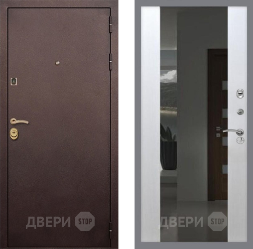 Входная металлическая Дверь Рекс (REX) Лайт 3К СБ-16 с Зеркалом Лиственница беж в Волоколамске