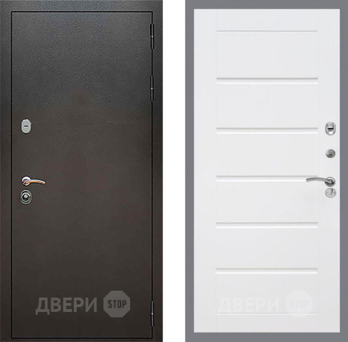 Входная металлическая Дверь Рекс (REX) 5 Серебро Антик Сити Белый ясень в Волоколамске