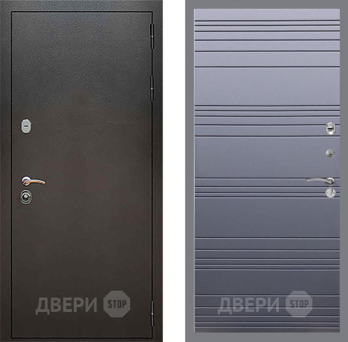 Входная металлическая Дверь Рекс (REX) 5 Серебро Антик Line Силк титан в Волоколамске