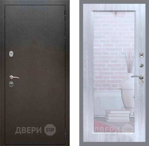 Дверь Рекс (REX) 5 Серебро Антик Зеркало Пастораль Сандал белый в Волоколамске