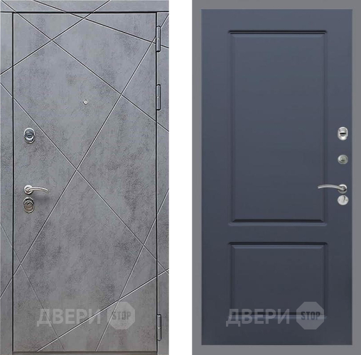 Входная металлическая Дверь Рекс (REX) 13 Бетон Темный FL-117 Силк титан в Волоколамске
