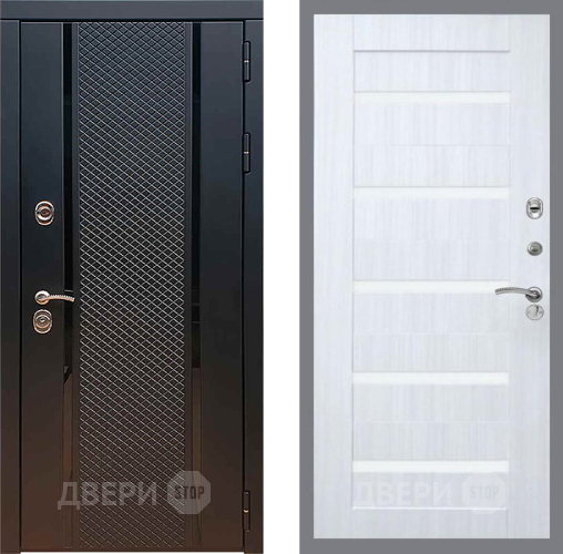 Дверь Рекс (REX) 25 СБ-14 стекло белое Сандал белый в Волоколамске
