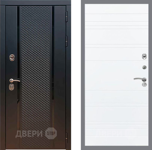 Входная металлическая Дверь Рекс (REX) 25 Line Силк Сноу в Волоколамске