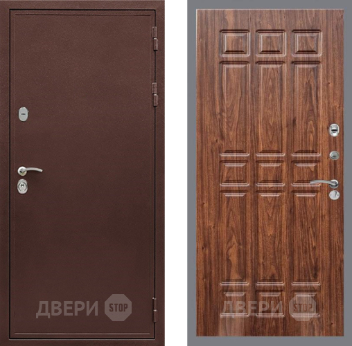 Входная металлическая Дверь Рекс (REX) 5 металл 3 мм FL-33 орех тисненый в Волоколамске