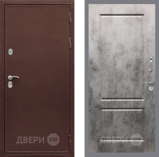 Входная металлическая Дверь Рекс (REX) 5 металл 3 мм FL-117 Бетон темный в Волоколамске
