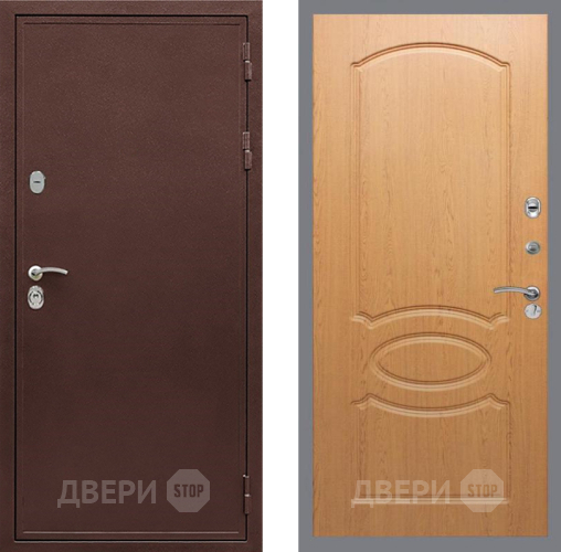 Входная металлическая Дверь Рекс (REX) 5 металл 3 мм FL-128 Дуб в Волоколамске
