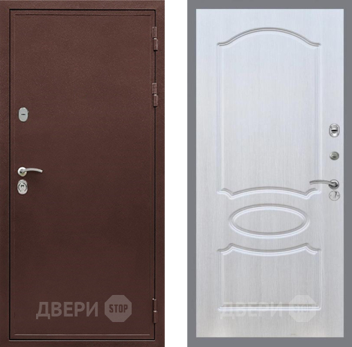 Входная металлическая Дверь Рекс (REX) 5 металл 3 мм FL-128 Лиственница беж в Волоколамске