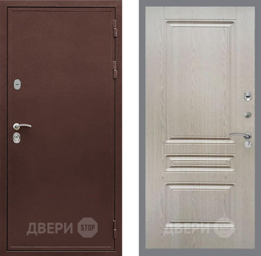 Входная металлическая Дверь Рекс (REX) 5 металл 3 мм FL-243 Беленый дуб в Волоколамске