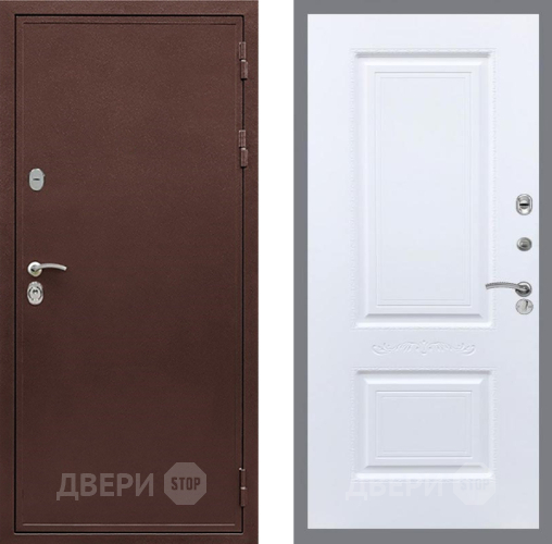 Дверь Рекс (REX) 5 металл 3 мм Смальта Силк Сноу в Волоколамске